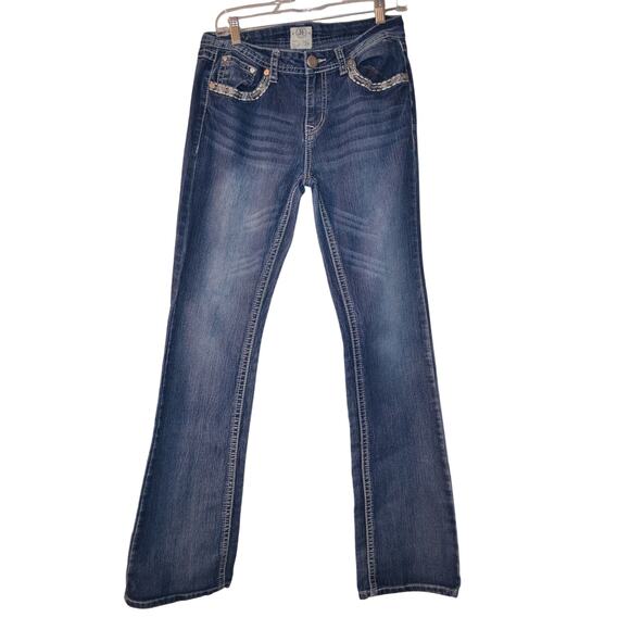 JR Realco Jeans Womens Denim Size 29 Western Back Flap Pocket - Picture 1 of 8